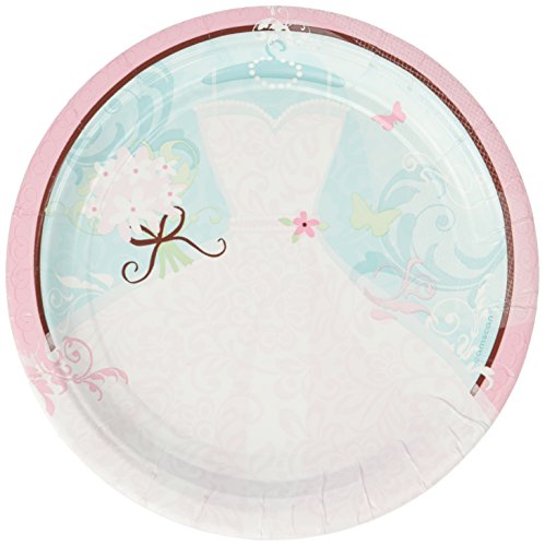Assiettes de papier Quelque Chose de Bleu Amscan de 17,7 cm pour décoration de table