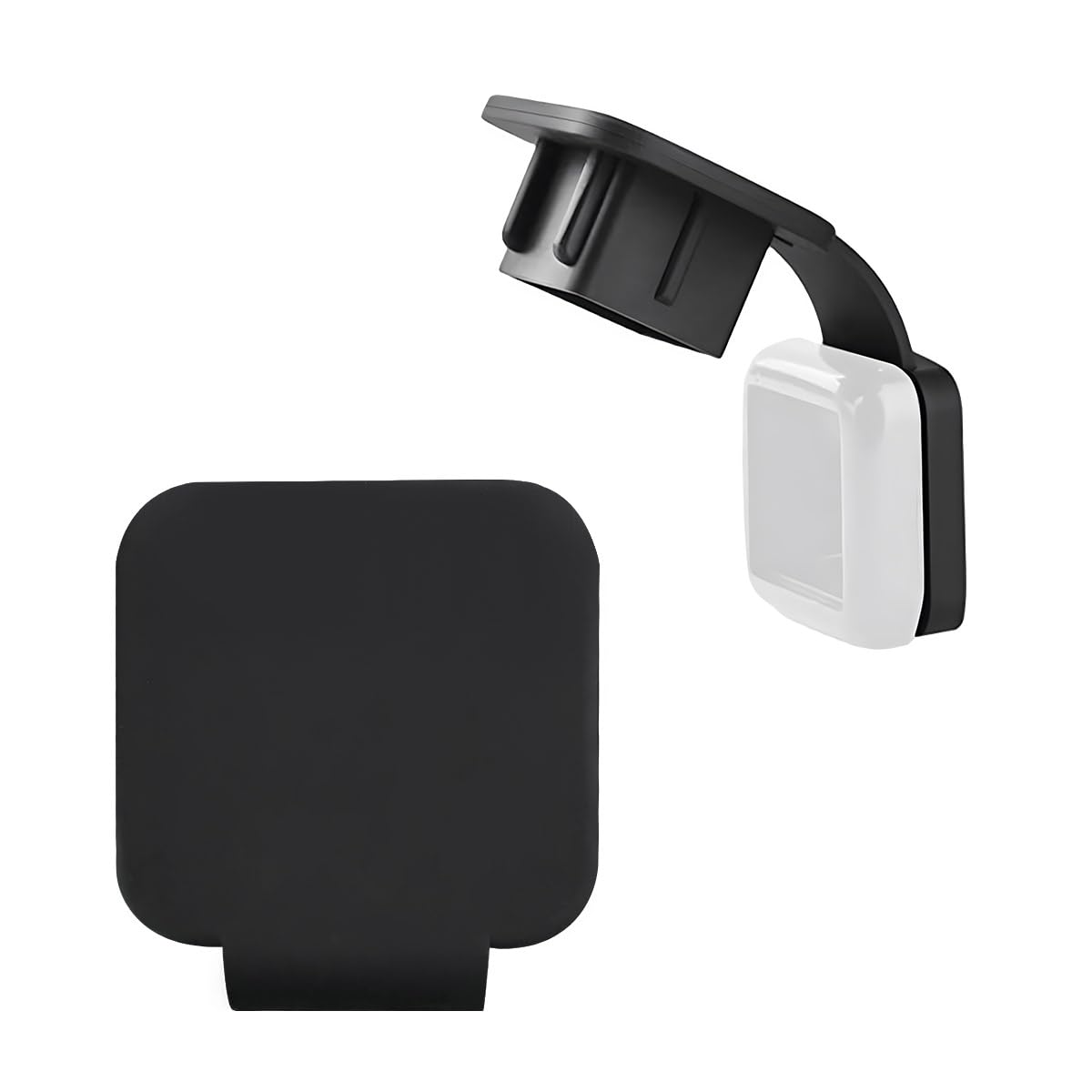 KVAEY 2 Inch Trailer Hitch Cover, Rubber Tube Plug Insert Cap for 2" Receivers, Square Dustproof Tow Receiver Tube Plug Cap, Universal Tow Hitch Cover