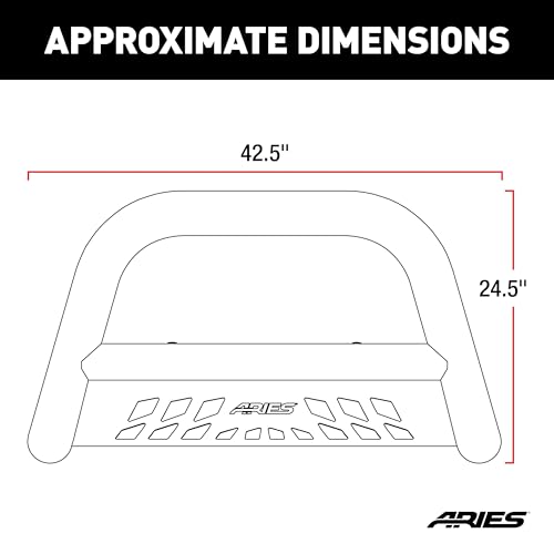 Image of ARIES 35-3004 3-Inch Polished Stainless Steel Bull Bar, No-Drill, Select Ford Expedition, F-150