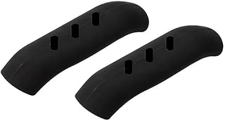 MSUIINT 4 Pcs Silicone Assist Handle Holder Grip, Non Slip Hot Pot Holders Cover Assist Hot Pan Handle, Heat Resistant Pot Sleeve Grip Cookware Handle for Frying Cast Iron Skillet Metal Pan, Black