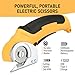 Cordless Electric Box Cardboard Cutter - Rechargeable Power Rotary Blade Cutting Scissor - Heavy Duty Automatic Sewing Scissors Shredder Tool - Chop Carton Boxes Card Board Fabric Carpet Rug Cutters