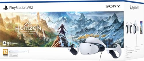 Sony, PlayStation VR2 PS5, Casque VR + Manette PS VR2 Sense, Casque de Réalité Virtuelle pour PS5, Compatible avec Console PlayStation 5, Couleur : Noir et Blanc + Jeu VR Horizon Call of The Mountains