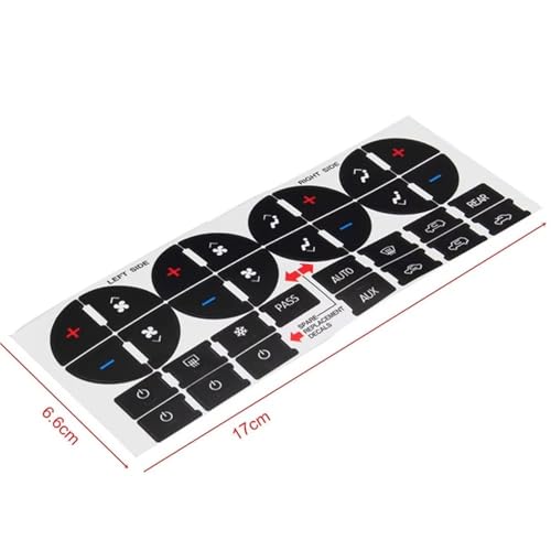 Kit réparation bouton AC Buick Enclave autocollant occultant pour rénover la climatisation dashboard - 5