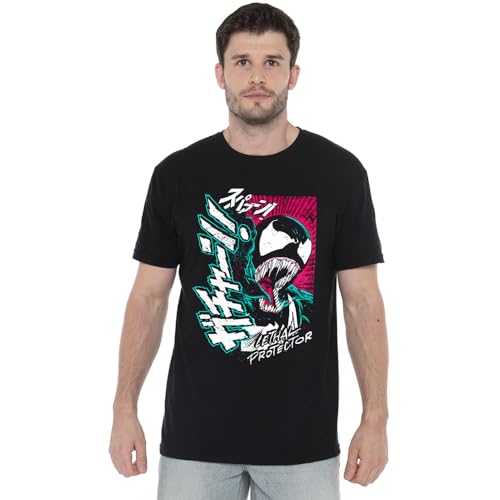 T-shirt Venom Marvel vêtement coton noir imprimé anime pour homme Cotton Soul