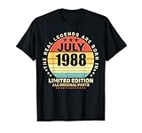 1988 real madrid squad Gran diseño retro vintage de puesta de sol para cualquier persona nacida en julio de 1988. Ideal para mamá, papá, marido, esposa, hermano, hermana, novio o novia, abuelo o abuela.