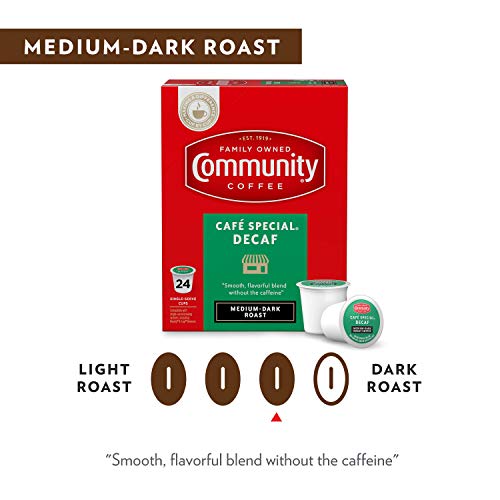 Community Coffee Café Special Decaf 72 Count Coffee Pods, Medium Dark Roast Decaf, Compatible With Keurig 2.0 K-Cup Brewers #TOP3