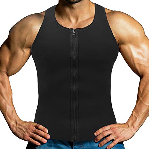 HOPLYNN Men Waist Trainer Vest for Weightloss, Hot Neoprene Corset Compression Sweat Vest