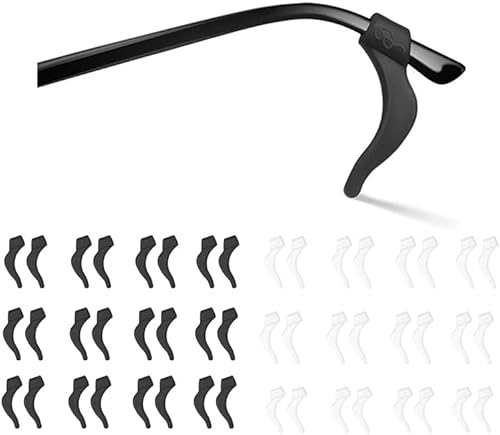 Miniatura 9 de 12 pares de agarraderas para las orejas, soporte antideslizante para gafas, gancho de silicona de alta calidad