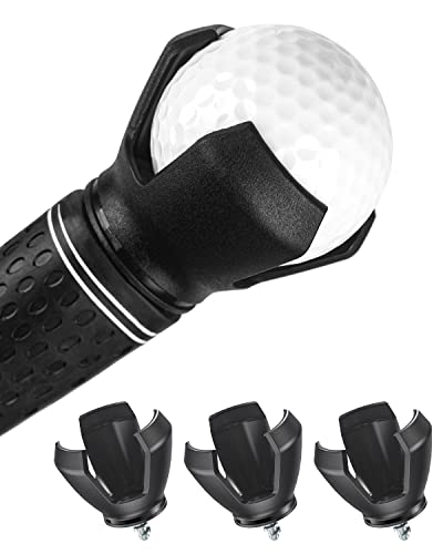 Vibit 3-Prong Golf Ball Retriever Grabber For Putters Golf Pick-Up Claw Plastic Grip Sucker Tool Portable Back Saver With Stainless Steel Screw, 4 Pack #TOP9