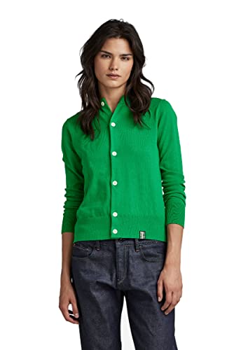 Jerséis, cárdigans y sudaderas | G-Star Raw Essential Cardigan Slim Knit, Tejidos Para Mujer, Verde Jolly Green D22859-D327-D608 , Xs