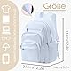 Clufar Schulrucksack Teenager Jungen Rucksack Schule 16.3 Zoll Laptop Herren Damen Wasserdicht Daypack Schulranzen Jungen Leich Schultasche Backpack Schoolbag Blau für Causal Travel Reisen,Blue