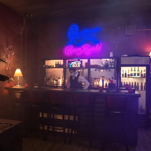 Image of Whisky Neon Sign for Wall Decor Crown Neon Light for Man Cave Dimmable Royal LED Light Suitable for Bar Pub Home Bar Party Club Store Bistro Birthday Gifts Size 13.7 * 11.2In(CP010)