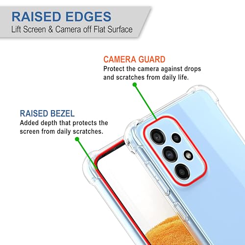 Image of CEDO Samsung Galaxy A13 (4G) / A23 (4G) / A32 (5G) / M32 (5G) Bumper Case | Soft Jel Flexible Thin Full Protection Shock Proof Clear TPU Back Case Cover for Samsung Galaxy A13 (Transparent)