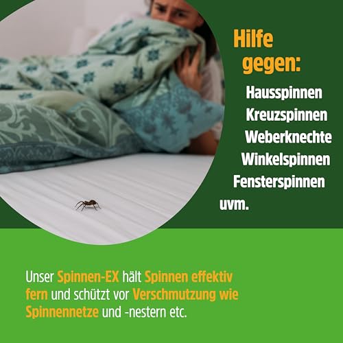Green Hero Spinnen-Ex Spray zur Spinnenbekämpfung 500ml, Fernhaltemittel gegen Spinnen, Vertreibungsmittel, Innen und Außen, langfristige Spinnenabwehr,