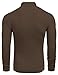 COOFANDY Mens Ribbed Slim Fit Knitted Pullover Casual Turtleneck Sweater Dark Brown
