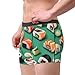 yyunbmr - Men's Funny Boxer Briefs 3D Cut Out Fashion Shorts Sushi Food Print, Black, M