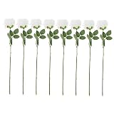 Cabilock Arreglo Floral De Rosas Artificiales De Terciopelo 9 Piezas para Decoración De Bodas Y Hogar