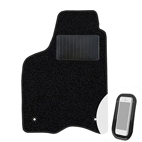 moto-MOLTICO Fahrer Fußmatte Auto Velours Fahrerseite Autoteppiche Schwarz Fahrermatte 1-teilig...
