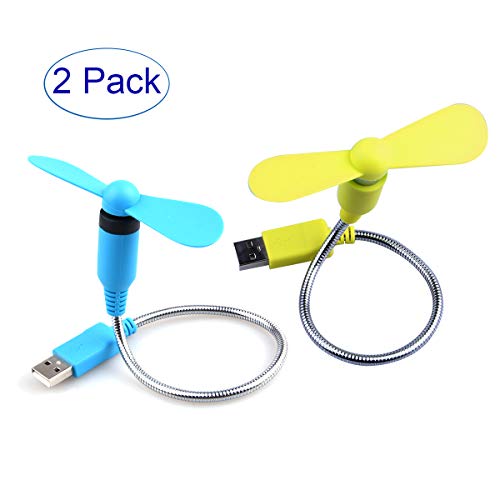 FINENIC USB Gooseneck Fan，Portable Flexible USB Cooler Cooling Fan for PC Laptop Notebook