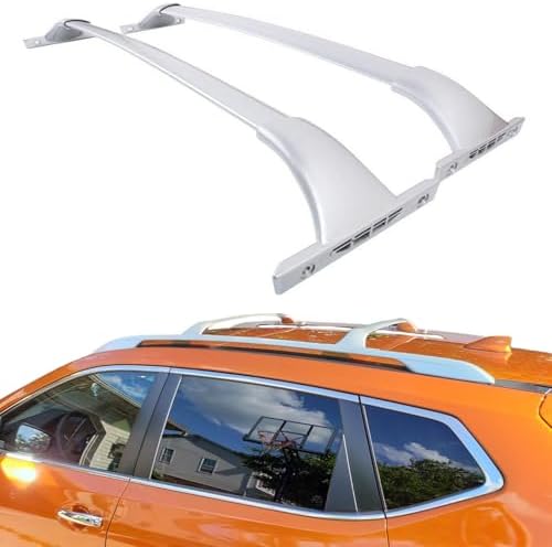 Cross Bars Silver Fit for Nissan Rogue 2014-2020 (with Raised Sid...