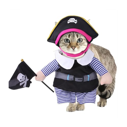 Disfraz para perro y gato Pirata de Navidad y Halloween