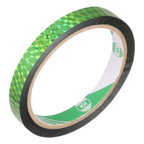 MECCANIXITY Green Check Pattern Metalized Tape 1/2 Inch x 55 Yards Decor Tape for Detailing Accent Wall, Graphic Arts