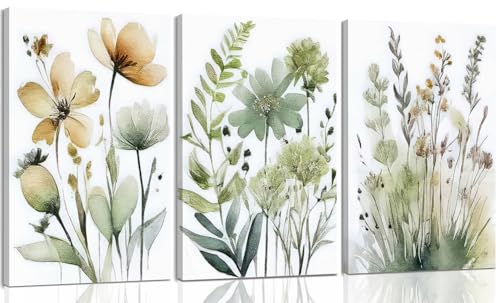 Botanical Art Wall Decoration Neutral Flower Wall Art Watercolor Botanical
