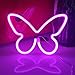 JYWJ Butterfly Neon Sign,USB or 3-AA Battery Powered Neon Light,LED Table Decoration,Bedroom Wall Decoration,Birthday Gift,Wedding Supplies Business Gift(Pink)