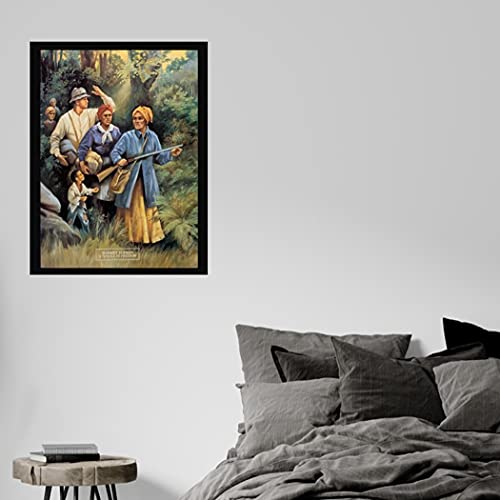 Lentics Harriet Tubman African American Black History Figures Wall Art Decor Print | 22X28 Inches | Canvas/Painting Like Textured Print & Posters #TOP2