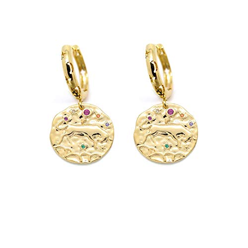 Mini créoles Taureau or 16 carats pour sublimer vos tenues