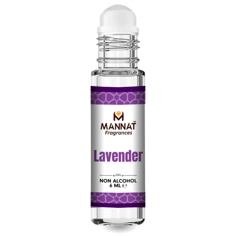 Image of Mannat Lavender Attar for Men & Women | Lavender Fragrance Notes | Long-Lasting Non-Alcoholic Roll-On Attar | Ideal Gift |6ML Pack