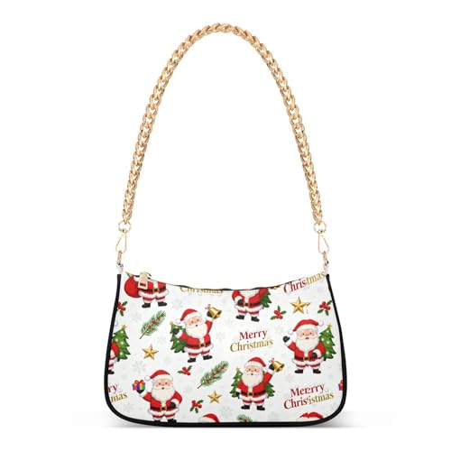 Sac à bandoulière en cuir Merry Christmas pour femme avec chaîne élégante
