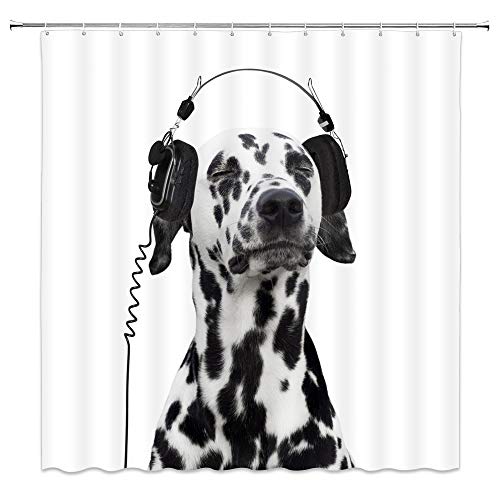 BCNEW Rideau de Douche Bleu Ciel Vert mer Blanc Plage Salle Cover