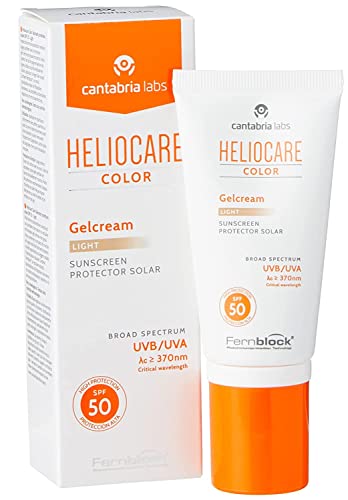 Heliocare Color Gelcream SPF 50 - Fotoprotección Avanzada con Color, Fluido Hidratante en Textura Gel, Acabado Natural, Pieles Normales y Secas, Tono Light, 50ml (8470001638151) Cover