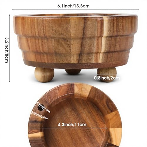 Porte-gobelet rustique en bois véritable avec porte-marqueur intégré