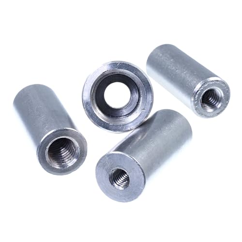 SECCARO Manicotto di riduzione M8 su M10, acciaio inox V2A VA A2, versione rotonda, due diverse filettature interne, 5 pezzi