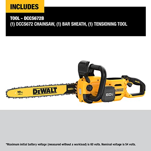 Dewalt 60V Max Cordless Chainsaw, 18 In., Tool Only (Dccs672B) #TOP1