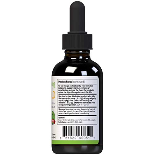 Pet Wellbeing Detox Gold for Dogs - Gentle Detoxification & Elimination Support, Immune System Care, Nettle, Blessed Thistle, Burdock root - Veterinarian-Formulated Herbal Supplement 2 oz (59 ml) - Image 4