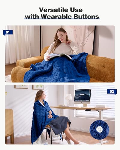 Save 16% on Heated Throw Blanket with Code 5VV65P9E