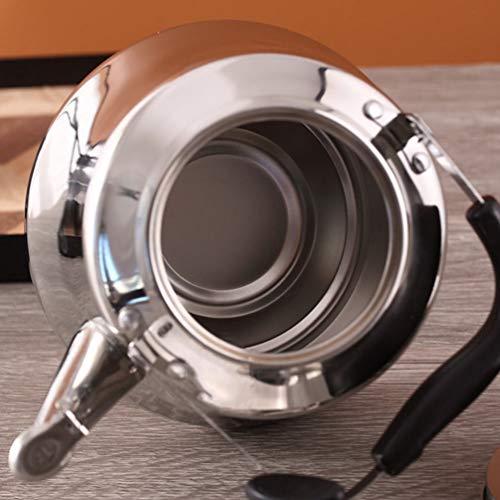 Chaleira de aço inoxidável Cabilock com apito, 2 L, panela de chá com água quente para todos os fogõ