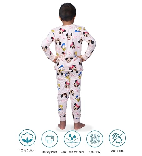 Image of Hestia | H.NSG.7 | Kids Nightwear | Sleepwear | Cotton | Trouser Full Sleeves Tshirt | Elastic Waist | Night Dress with Pyjama Tshirts for Boys | Breathable Fabric | Set 1