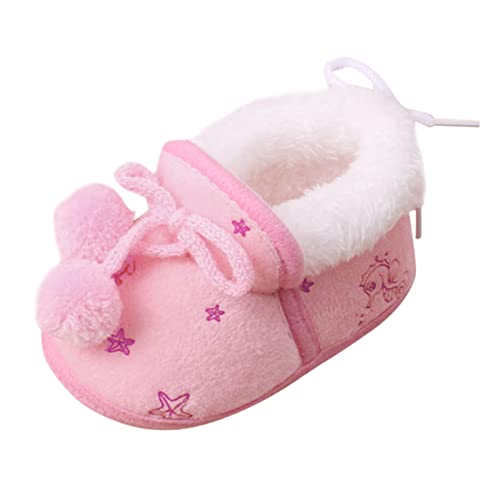 sfdgfhyf Baby Winter Boots Booties for Baby Newborn Warm Slippers Infant Toddler Winter Boots with Non Slip (Pink, 0-6 Months)