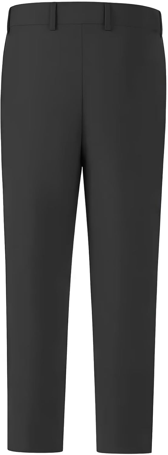 Boys Flat Front Pants for Kids School Uniform Slacks Pants with Adjustable Waist - Image 4