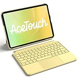 Inateck Teclado for iPad 10 Generación 2022/11 Generación A16 2025 (10.9/11 Pulgada), Air 11" M3/M2, Air 6.ª/5.ª/4.ª, Pro 11 1-4Gen, Teclado Ultraligero Desmontable con Touchp,Yellow AceTouch