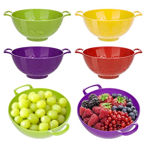 4 Pack Small Colander for Kitchen Mini Plastic Strainer Dish