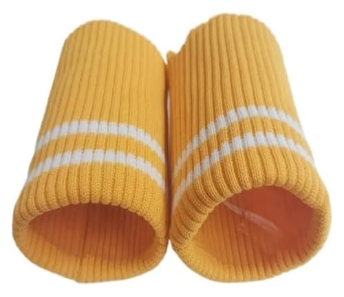 Poignets en tricot côtélé multicolore 9x8cm pour customiser vos manteaux