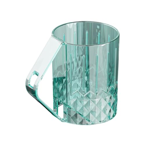 Nudorpn Lavavajillas, mango cómodo inclinado de 45 grados, moderno vaso de enjuague bucal con asa, para casa, apartamento, residencia universitaria, hotel, exterior, viajes, camping, viaje en coche