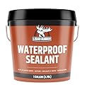 Liquid Rubber Waterproof Sealant – DIY Leak Repair Coating for Flat, Metal & Low Slope Roofs, Foundations, Gutters & More – Flexible Protective Membrane - Black - 1 Gallon