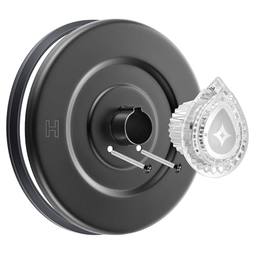 Image of Enhon Tub and Shower Trim Kit, Shower Trim Compatible with Moen Chateau T470 Single Handle Tub /Shower Standard Valve, Escutcheon Screws Tube and Handle(Matte Black, Knob)