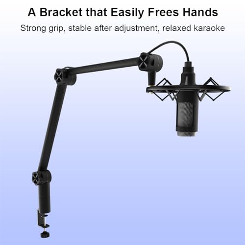 Support de microphone anti-vibration et bras de flèche pliant universel